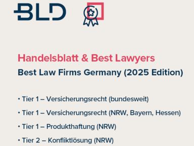 Handelsblatt & BestLawyers zeichnen BLD aus